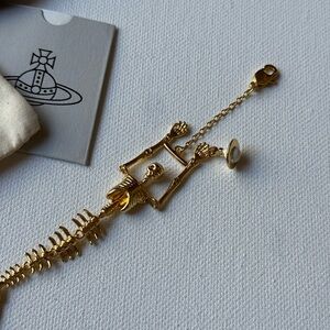 Vivienne Westwood Rare Gold Mermaid Ariel Bracelet Skeleton
